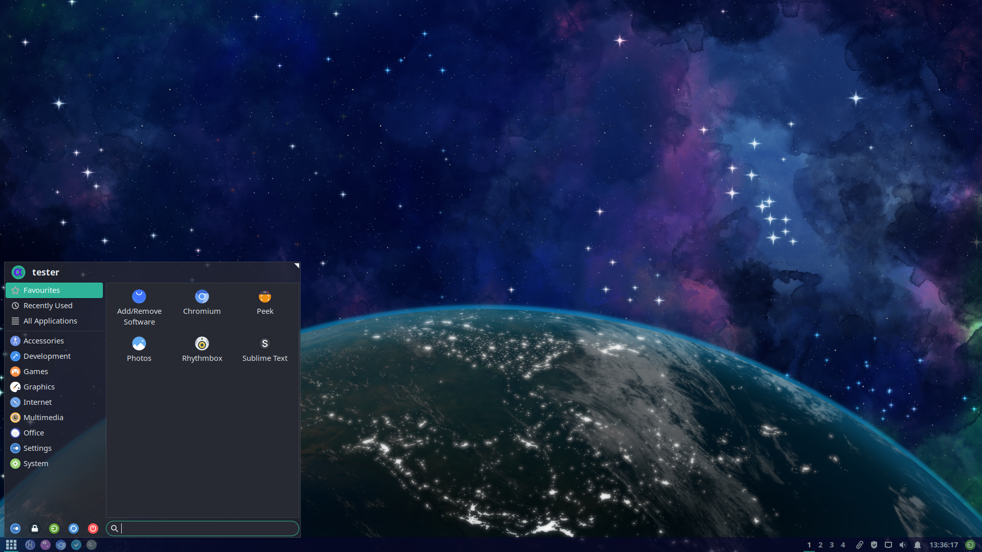 AsterLinux desktop screenshot